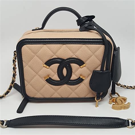 chanel tan and black purse|authentic chanel black purse.